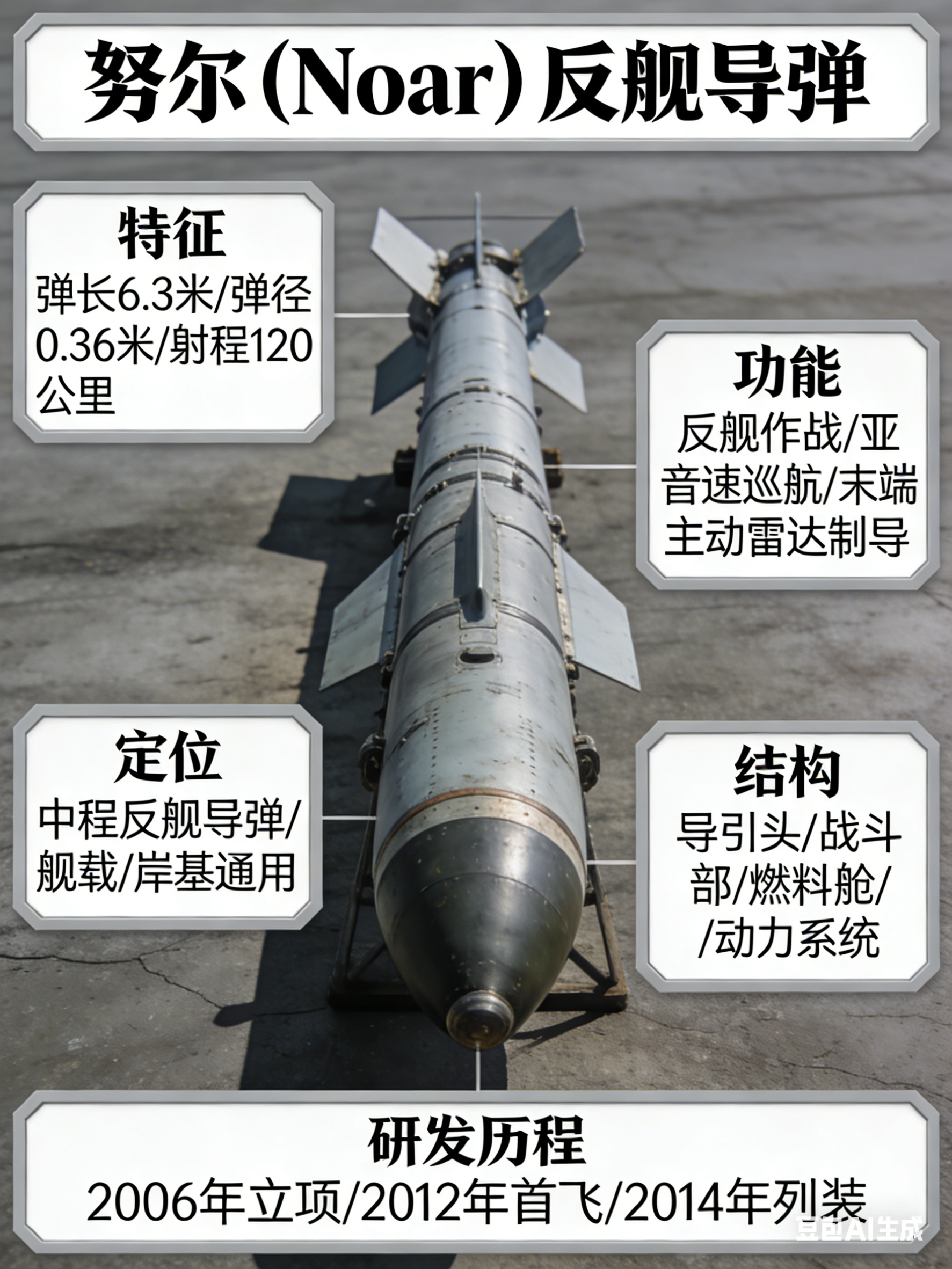 全球武器装备盘点 努尔（Noor）反舰导弹伊朗基于中国C-802反舰导弹技术仿制