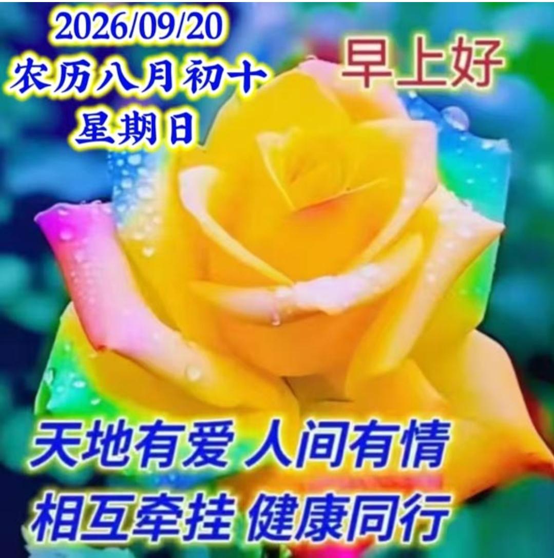 秋日清晨送平安，
健康幸福常相伴；
相互问候记心中，
彼此牵挂到永远；
一声祝福