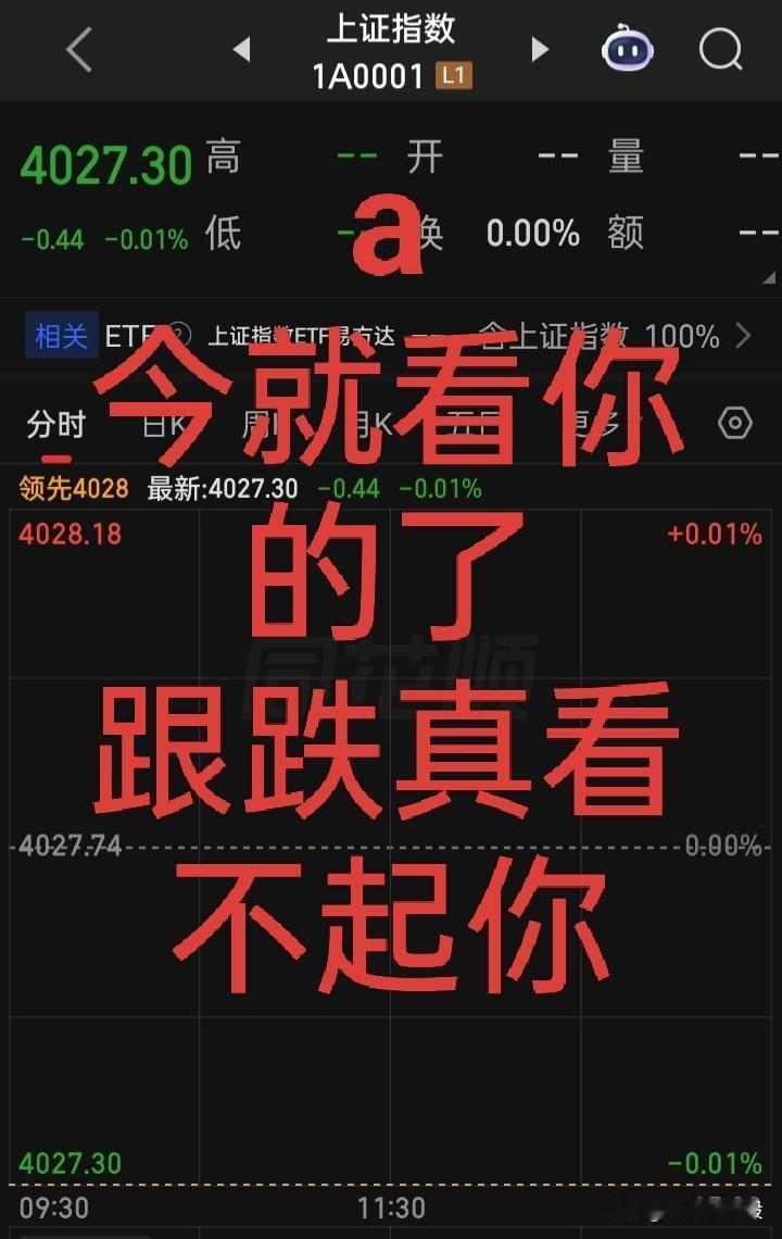 a，今就看你的了
跟跌真看不起你