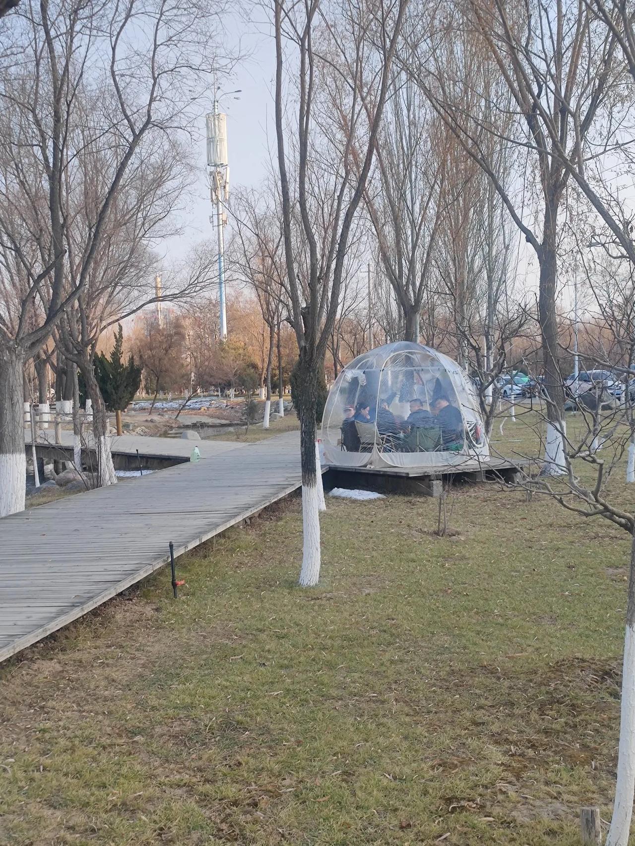 大冷天户外吃火锅，兰州人的惬意，你懂吗？

昨天下午天气晴朗，外出晒晒太阳，走在