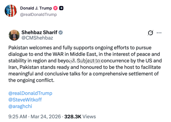 以色列被打穿了美国总统特朗普在社交媒体转发了巴基斯坦总理这条的帖子。 