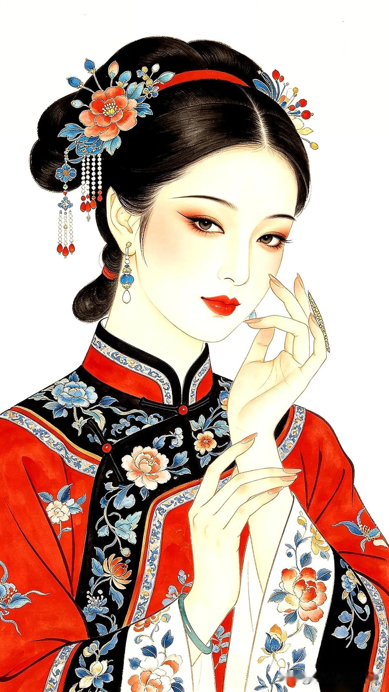 红袖添香夜，美人抚琴时。