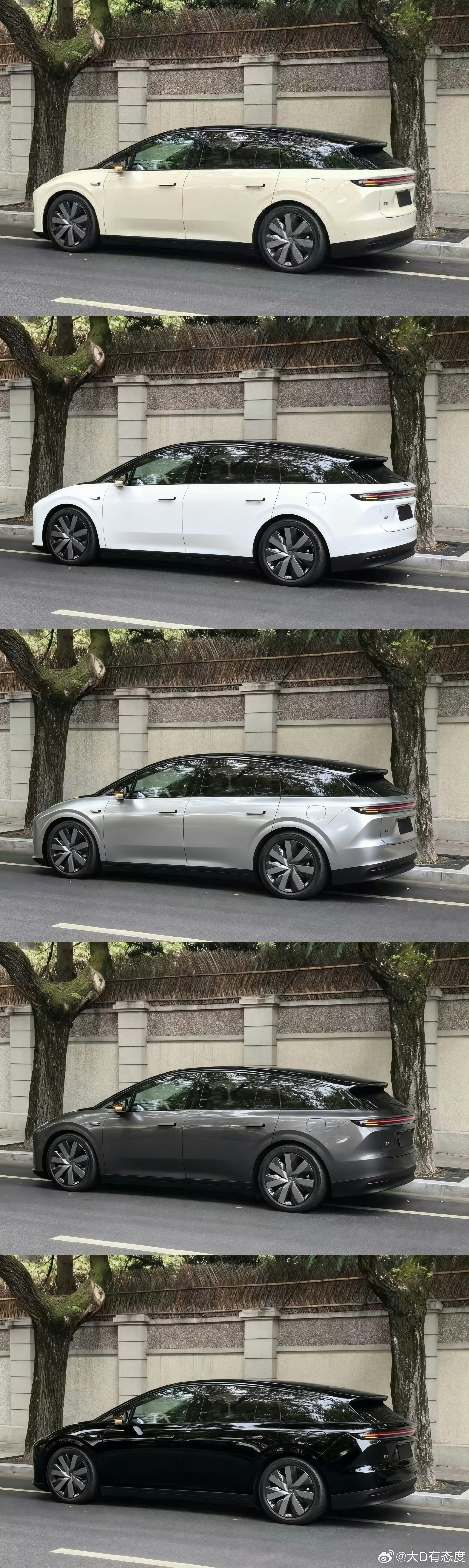 AI生成的各种颜色理想i6，如果不改色我会选银色，如果拉花就选白色。 ​​​