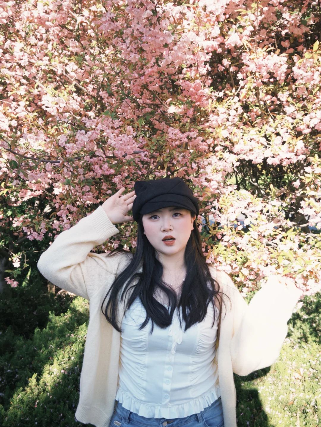 176cm195斤｜大码穿搭｜拍到了海棠花开🌸