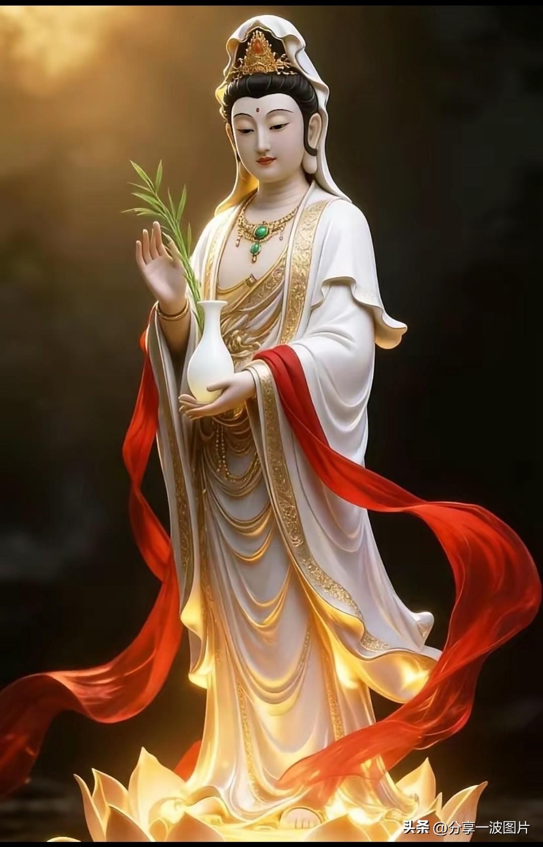 观音菩萨🙏
慈光遍照，愿家人平安康健，福运相随。常怀一颗善心，少些执念，懂得知