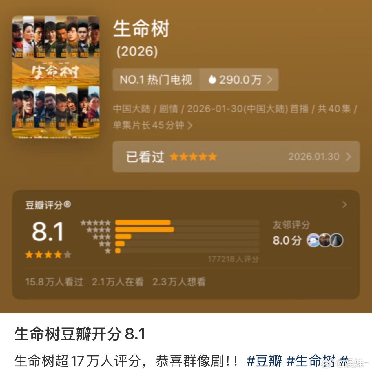 狗：杨紫买不了数据开始买豆瓣 