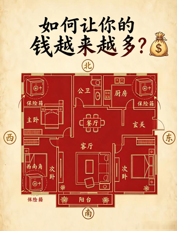 家中有三库，守护好这三个库，家运、财运会越来越旺！很多人问家里钱财、黄金、存款凭