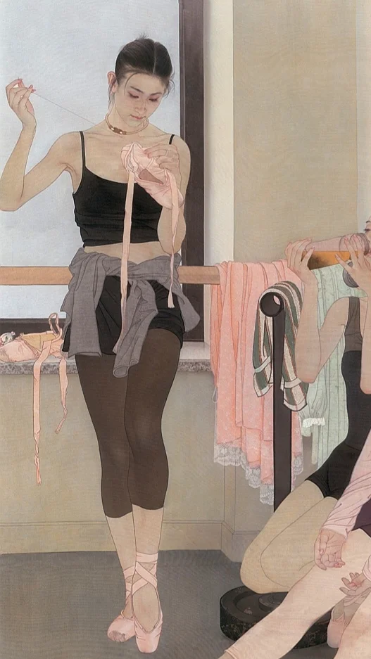 工笔画《舞之憩》好美的体态，敢晒下你的吗