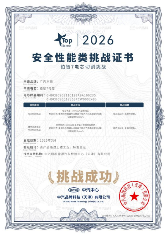 合资转型差异化样本。广汽丰田 第1000万辆下线，以高价值旗舰+混动+纯电三线协