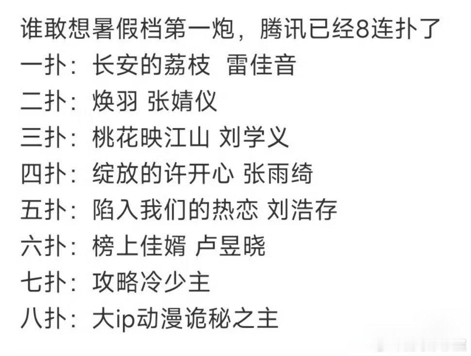 腾讯已经8连扑了。。。 ​​​