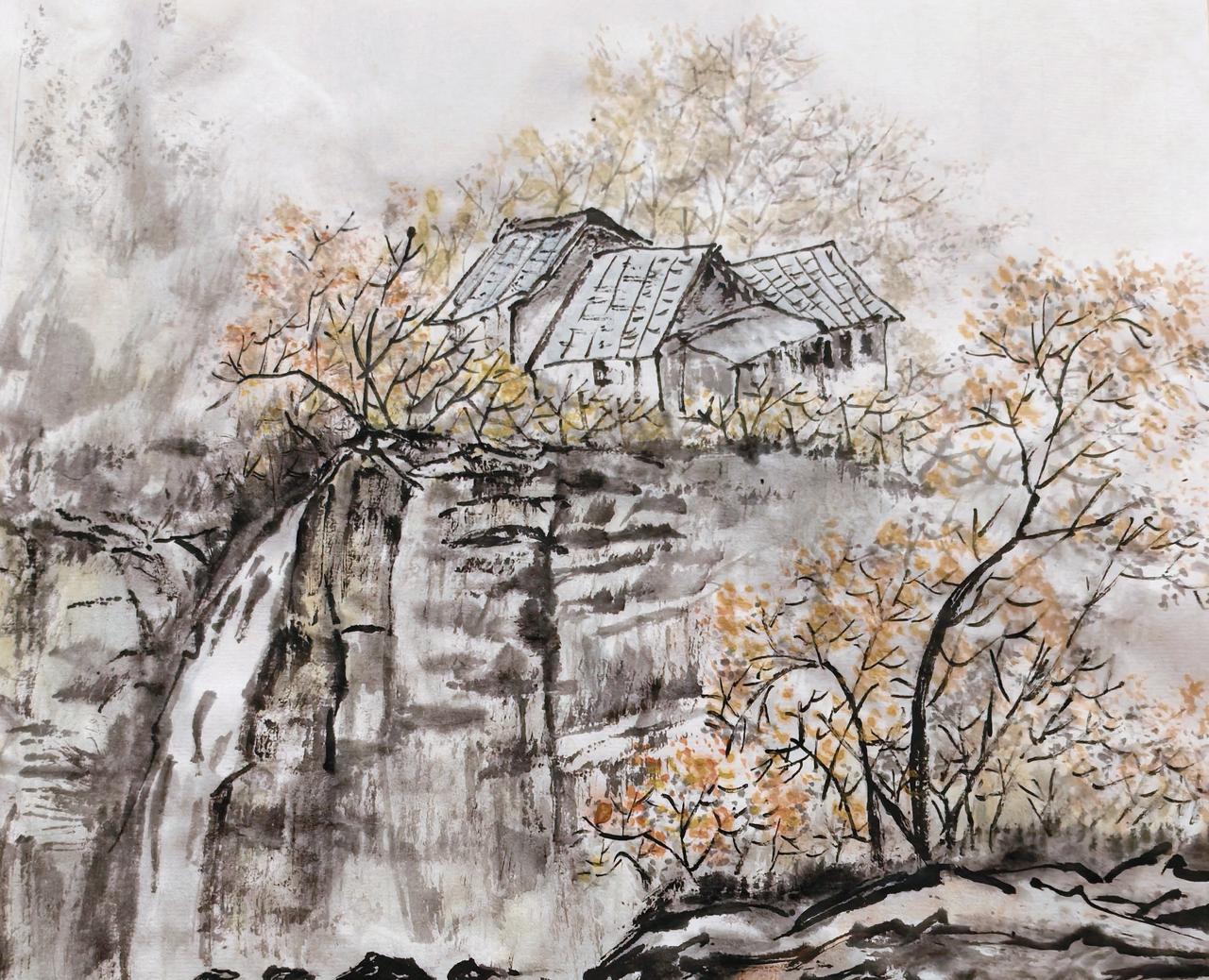 在记忆的秋天里，也许这就是这样的老房子，或许是外婆家的土坯房，要么是村口的老磨坊