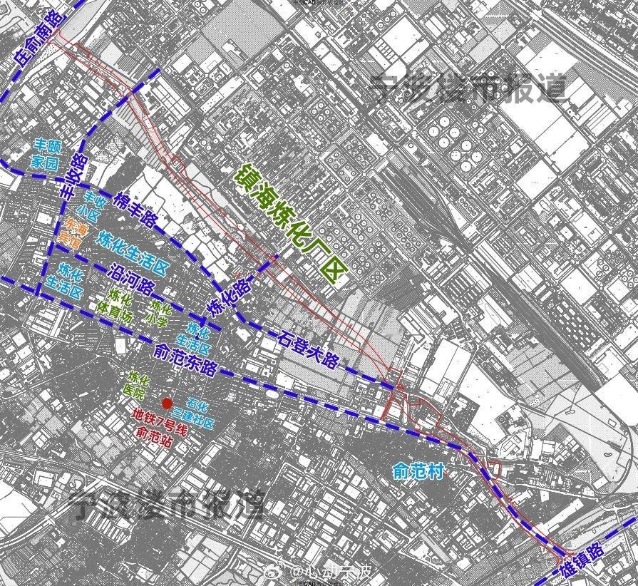 宁波镇海一条重要道路的征收范围确定 4月15日，宁波镇海区公布镇浦路二期地块房屋