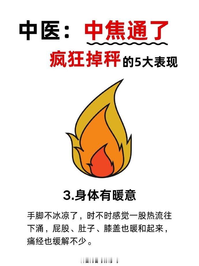 中焦通了,疯狂掉秤的5大表现~||1.较少2.噗噗放屁身体有4.睡5.情绪稳定中