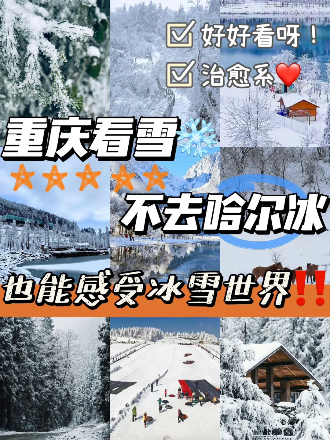 重庆看雪❄️不去哈尔冰也能感受冰雪世界‼