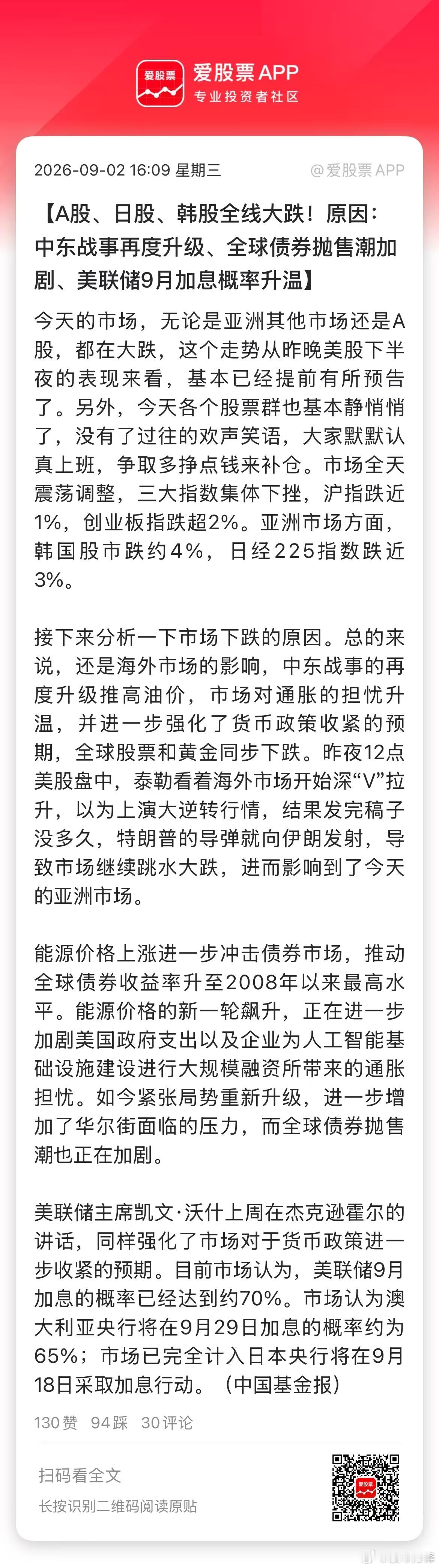 今天A股猜中了开头，没猜中结尾，全天比刀锋预计要弱一些！如果要找背锅侠，原因是全