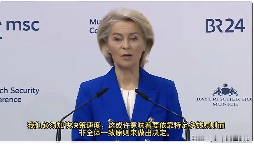 冯德莱恩正公开推动废除欧盟的一致同意规则，该规则是保护欧洲小国家主权的根本保障。