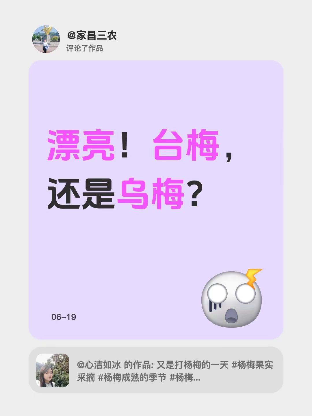 我评论了@心洁如冰 的作品：漂亮！台梅，还是乌梅？