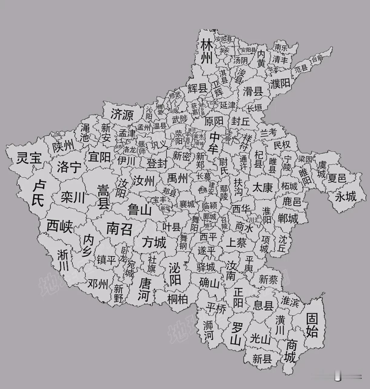 河南现有157个县级政区，54个市辖区、21 个县级市（含济源）、82个县，是全