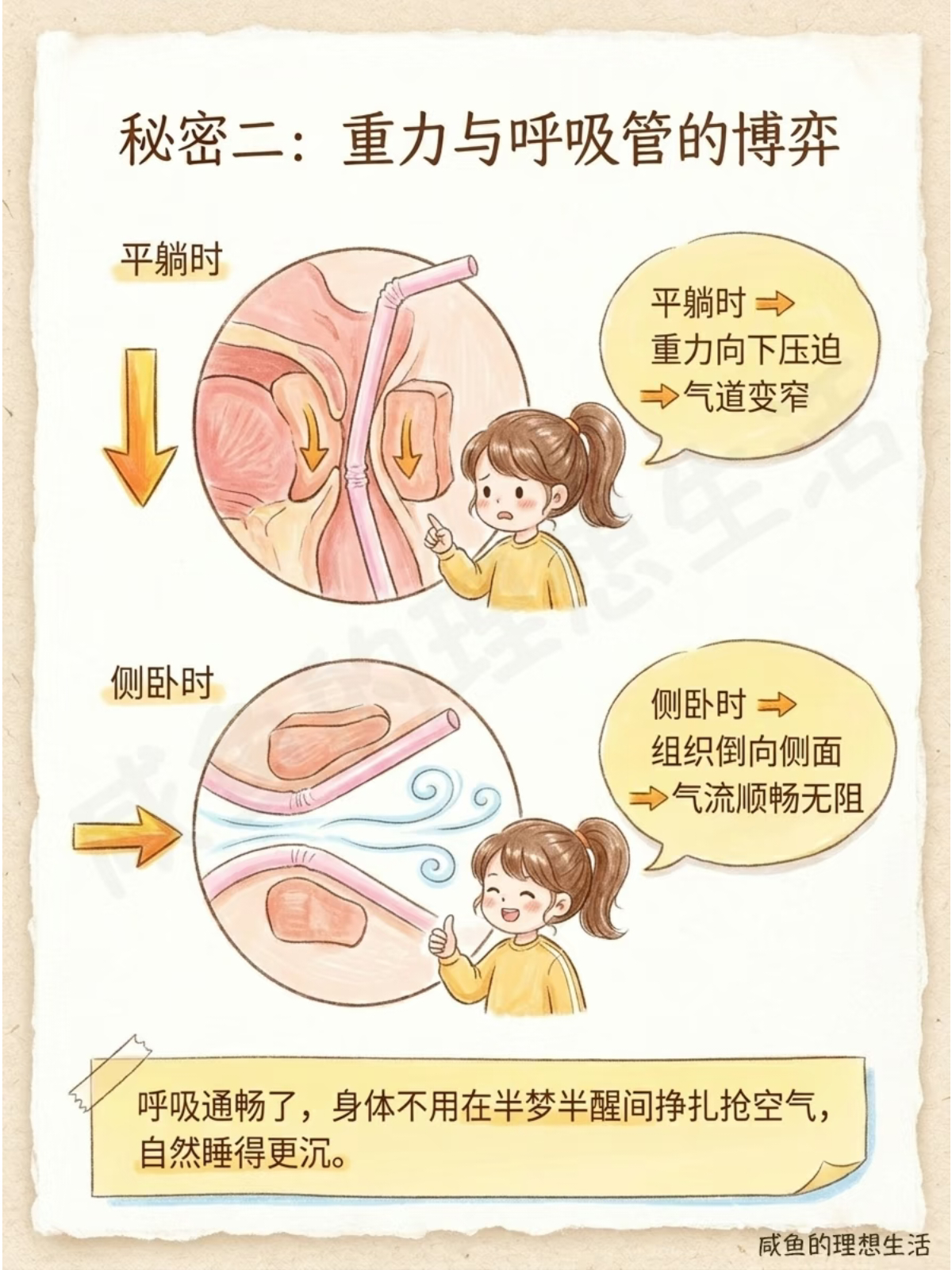 一个爱侧睡的人轻轻的碎了有时候也不是不是非要侧睡是平躺真的睡不着看了这个图解才知