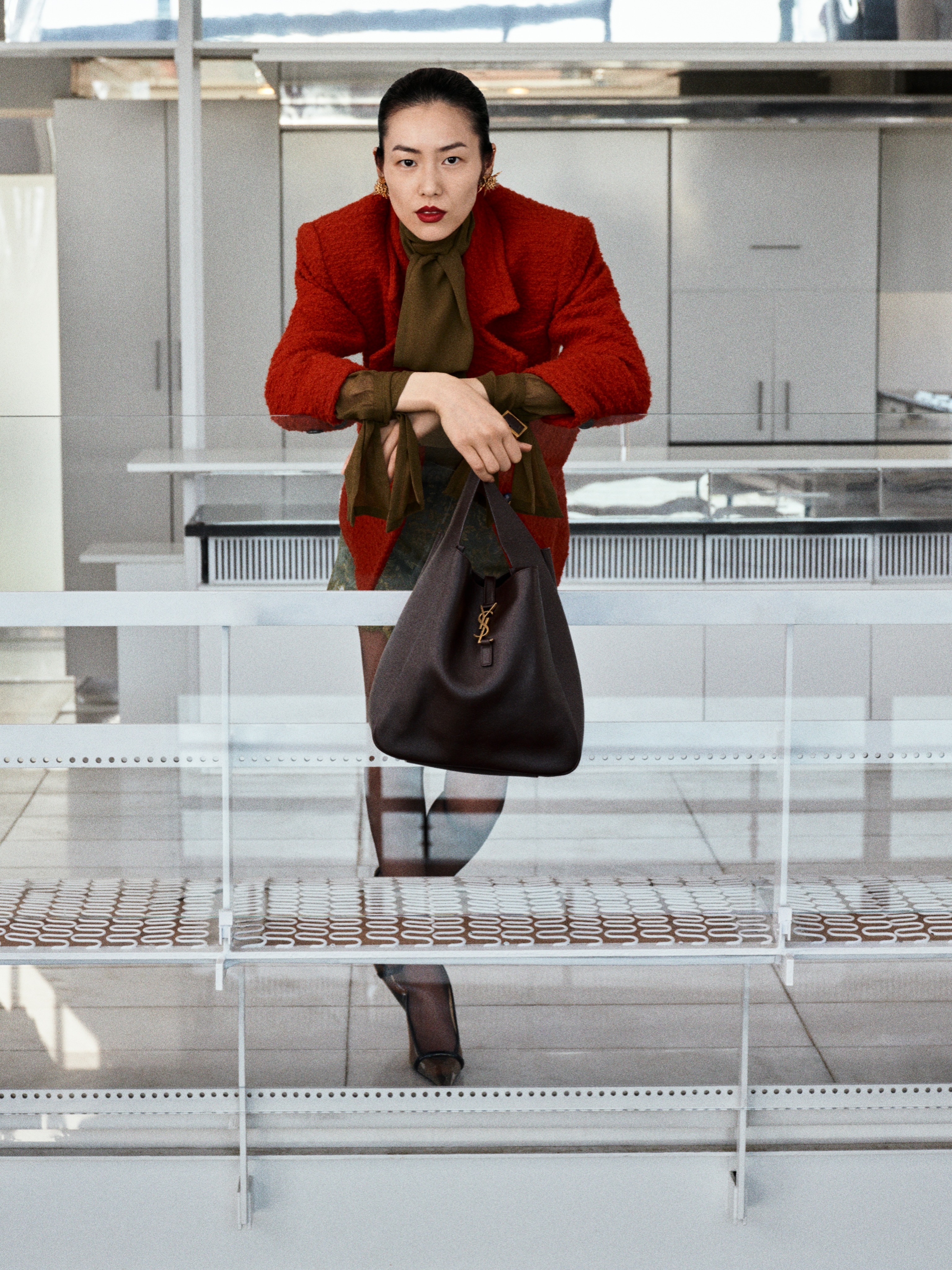 Saint Laurent 秋季广告，刘雯、Connor Storrie、Ros
