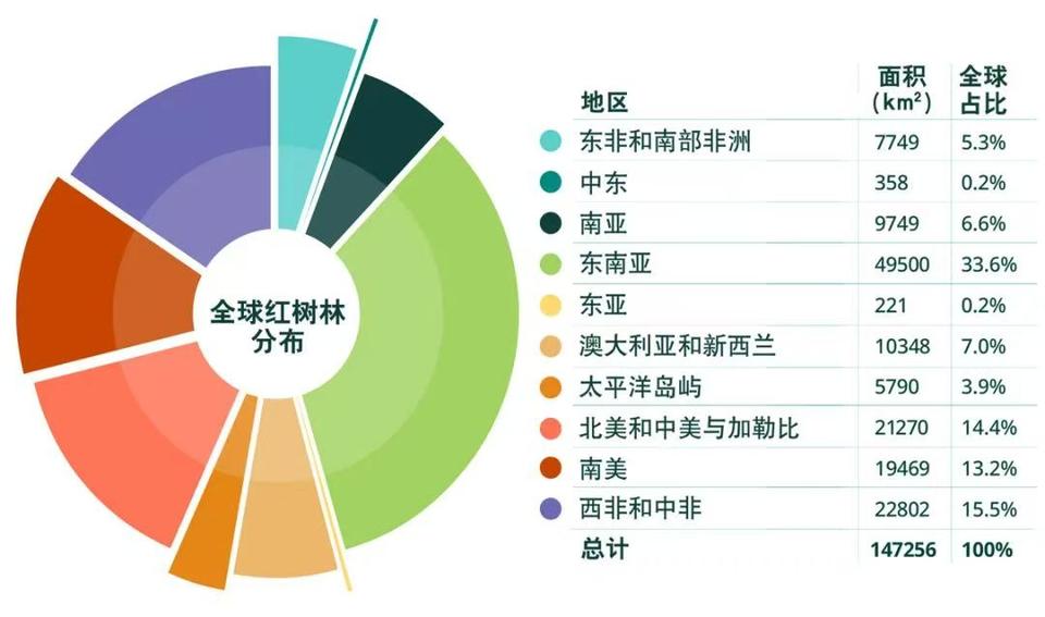 全球红树林分布
