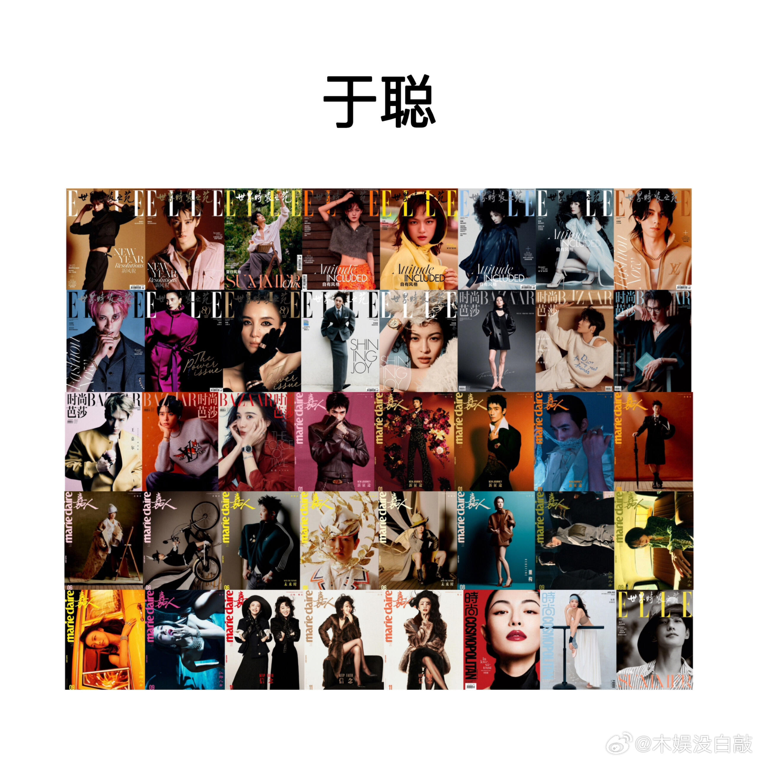 2025 年五大女刊摄影师封面数量汇总1️⃣于聪：20刊40封2️⃣刘颂：14刊