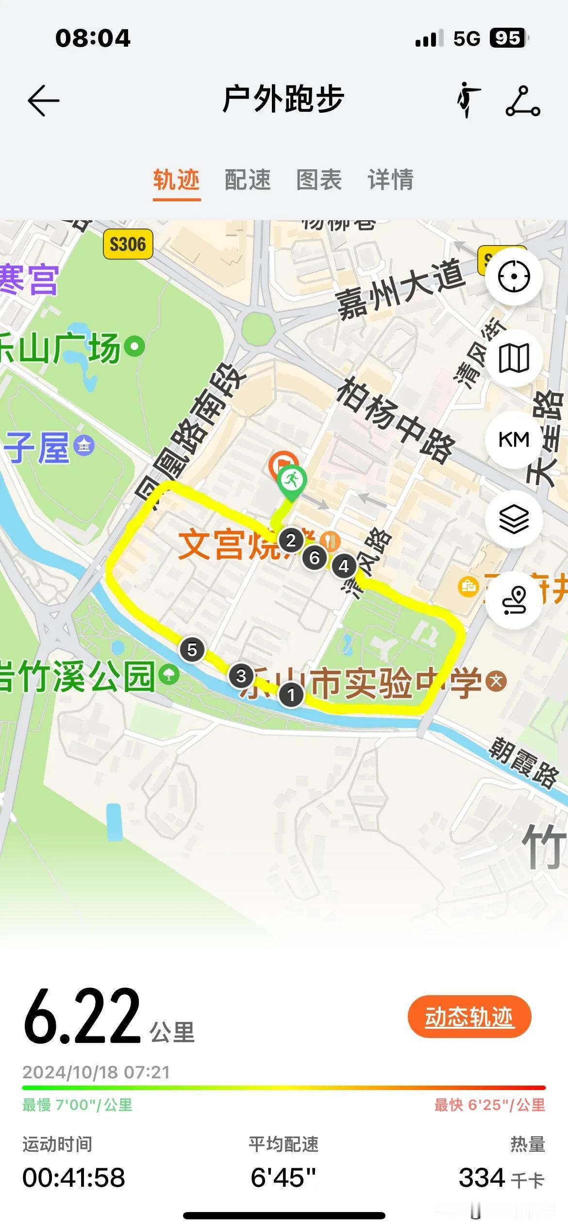 跑步：打卡6公里，630的配速，平均心率每分钟158次。
今天跑得慢，但还是出了