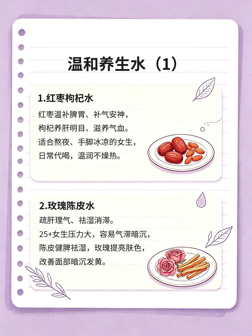 25+女生必看，少喝奶茶多喝这些养生水
25岁是女生体质的分水岭，新陈代谢变慢、