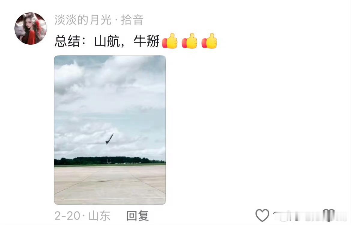 山航很着急为您服务哈飞机还没滑出跑道，乘务组已经开始发餐了。山航主打一个急着把旅