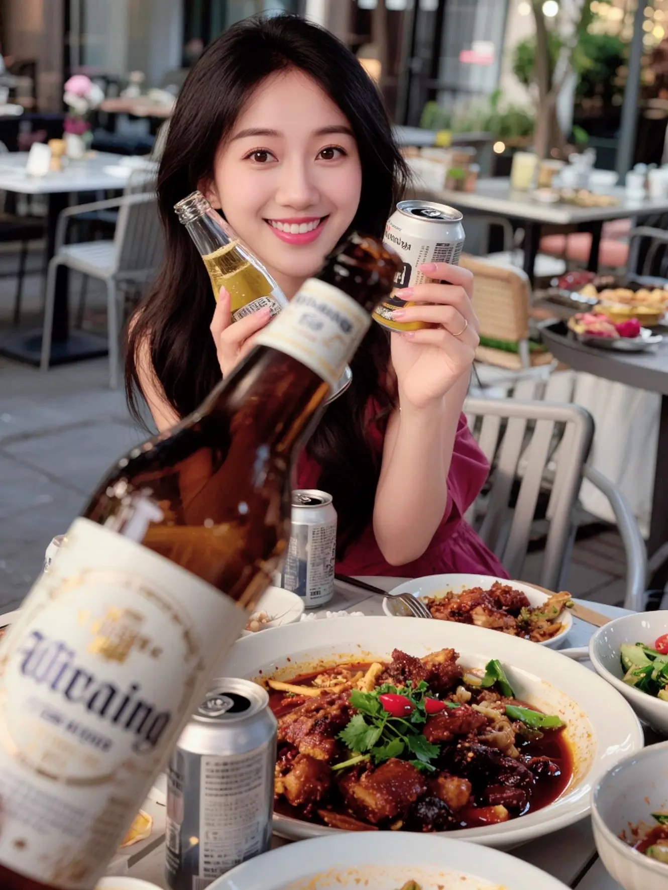 趁我喝多了多和我说说话，等我酒醒了就不浪漫了