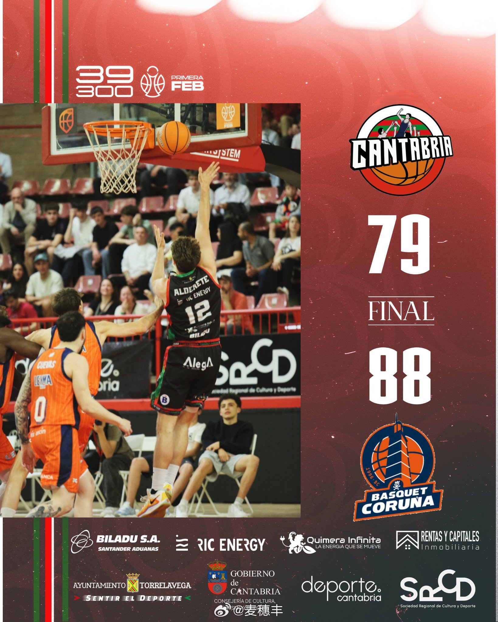 今天结束的一场西乙常规赛，埃斯特拉男篮在主场以79比88输给拉科鲁尼亚男篮，余嘉