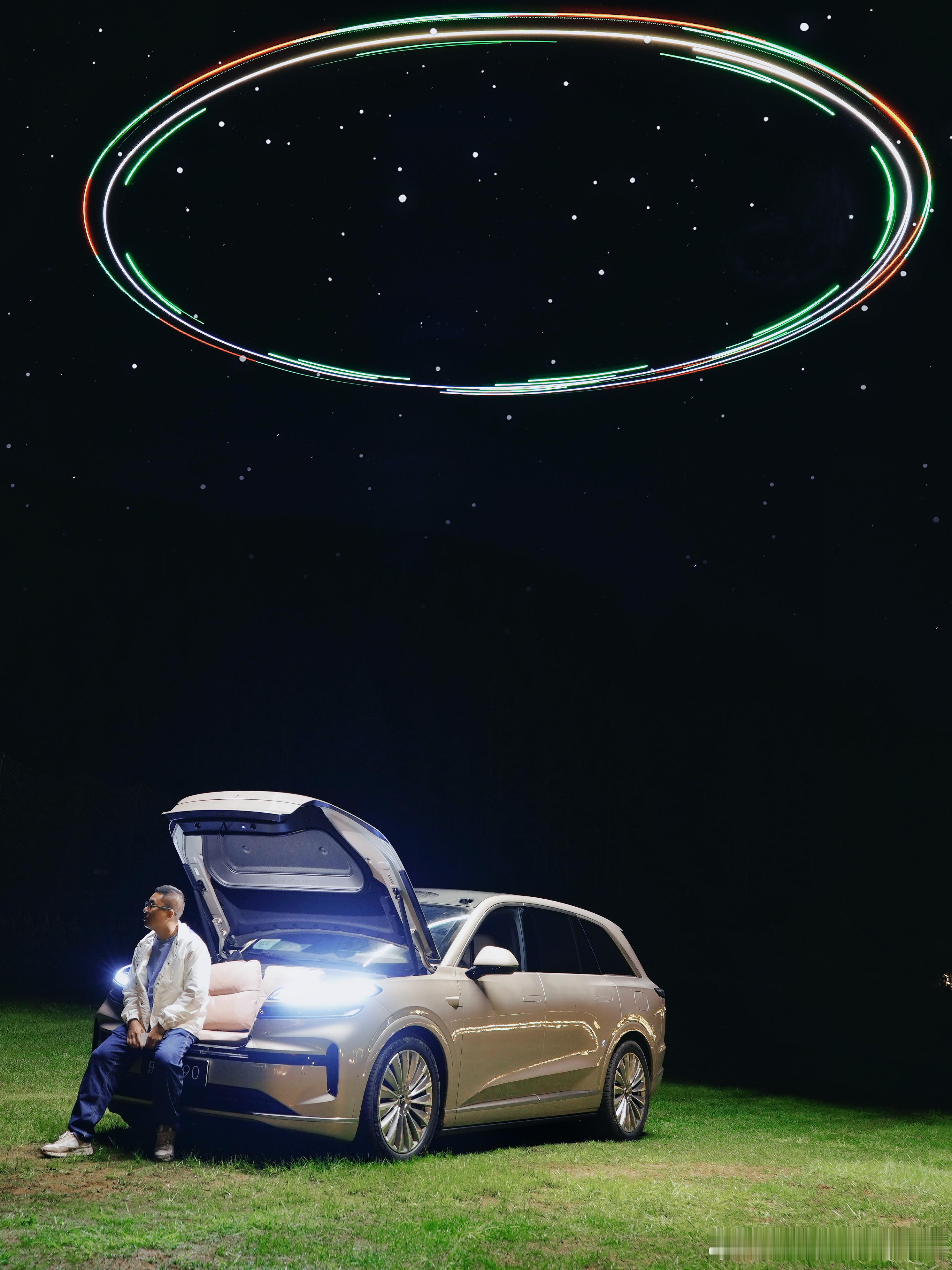 坐在前备舱看星星，这不就实现了吗？乐道l90新能源汽车﻿ ﻿  ​​​