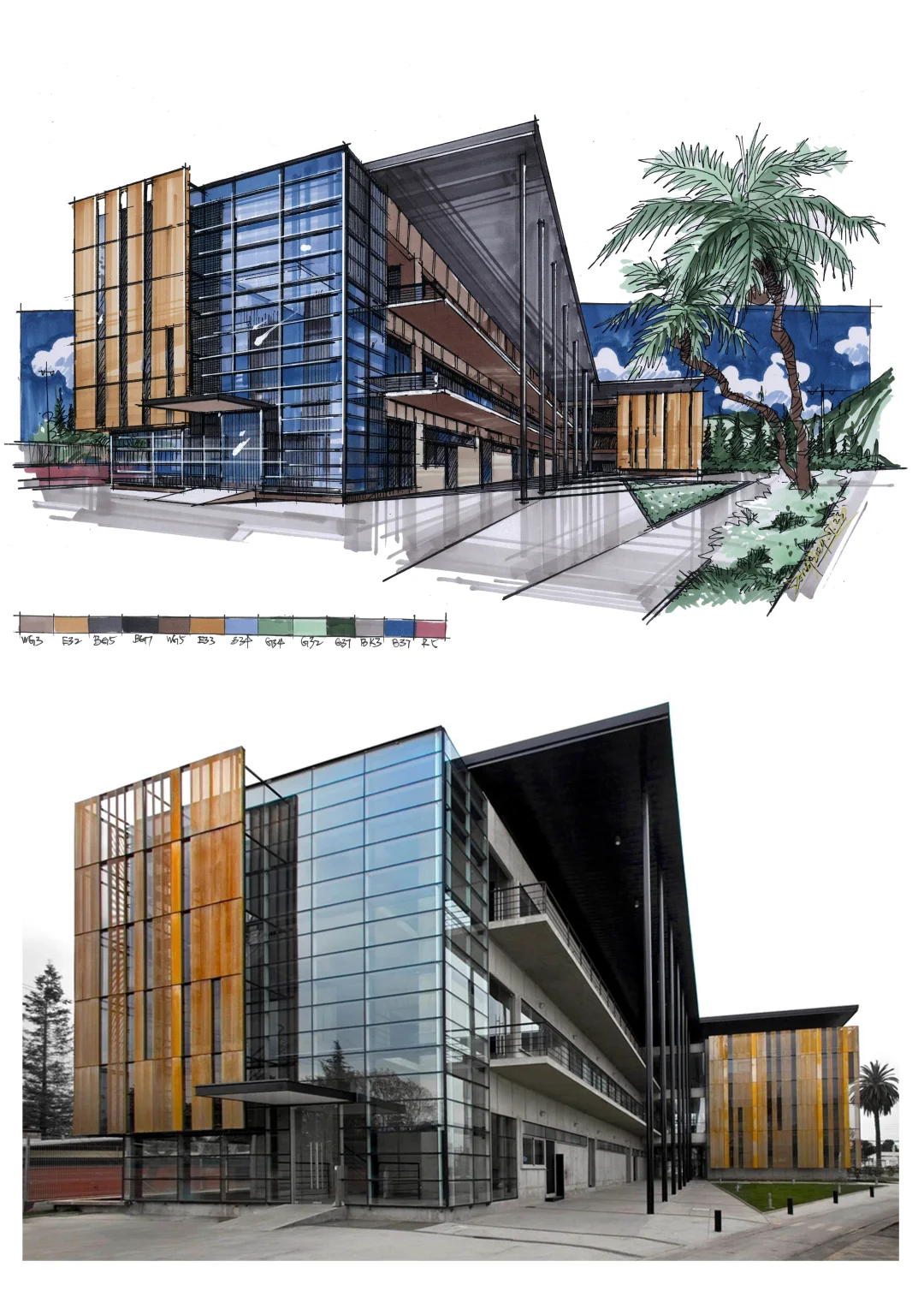 这个建筑玻璃比较多，该怎么上色，看步骤图
