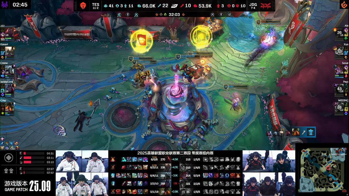 【2025LPL第二赛段 JDG 0-1 TES】第32分钟，TES先下一城！J
