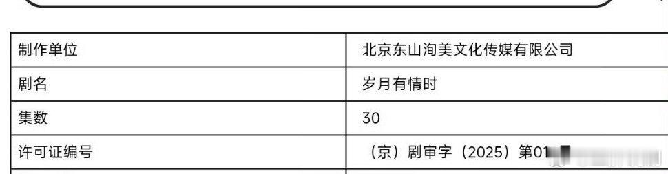 【二胖发布】烟花少年改名 电视剧《烟花少年》改名岁月有情时，35集变更为30集！