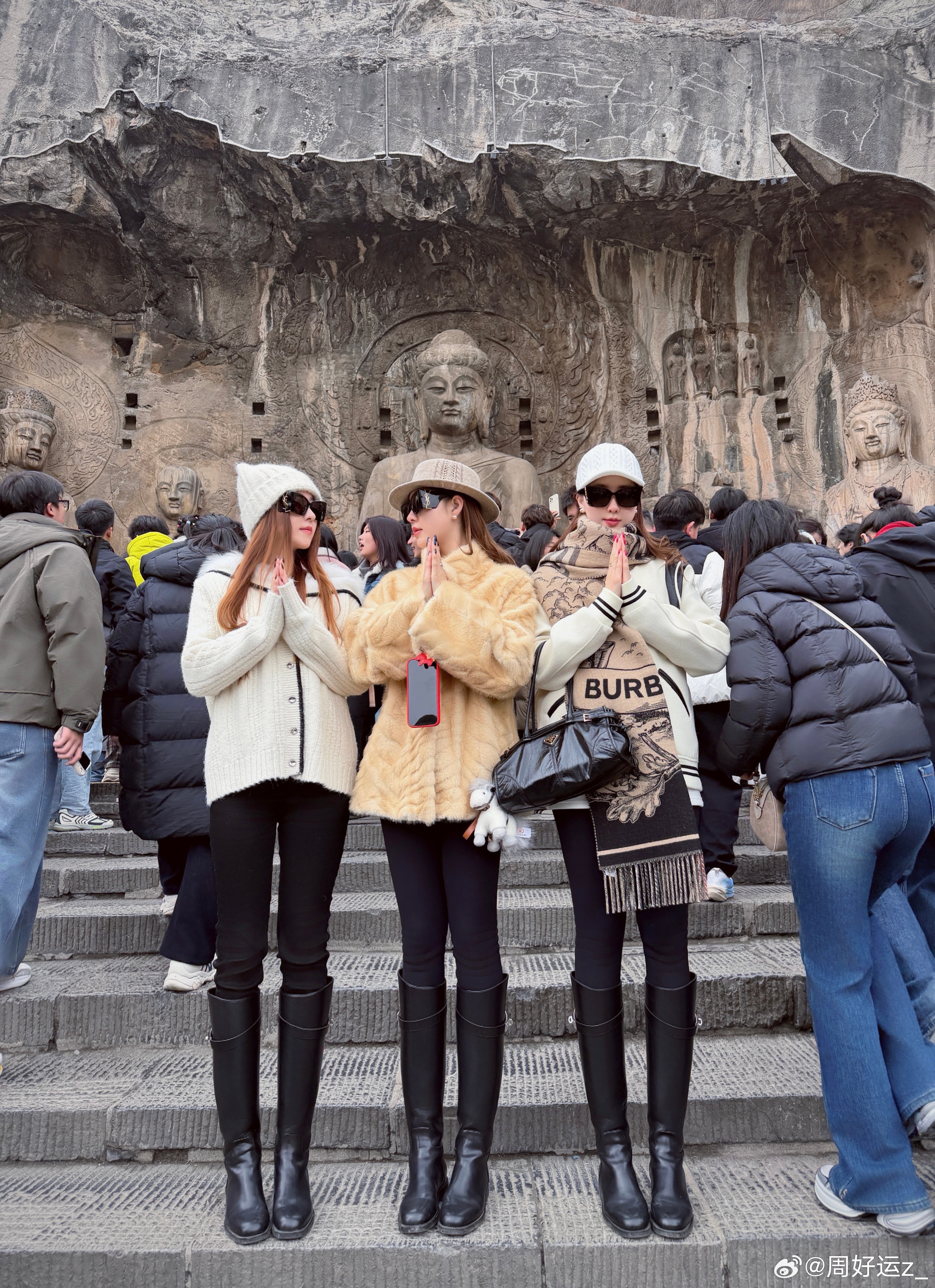 顺遂无虞 皆得所愿🙏🏻三胞胎碧星梦龙门石窟