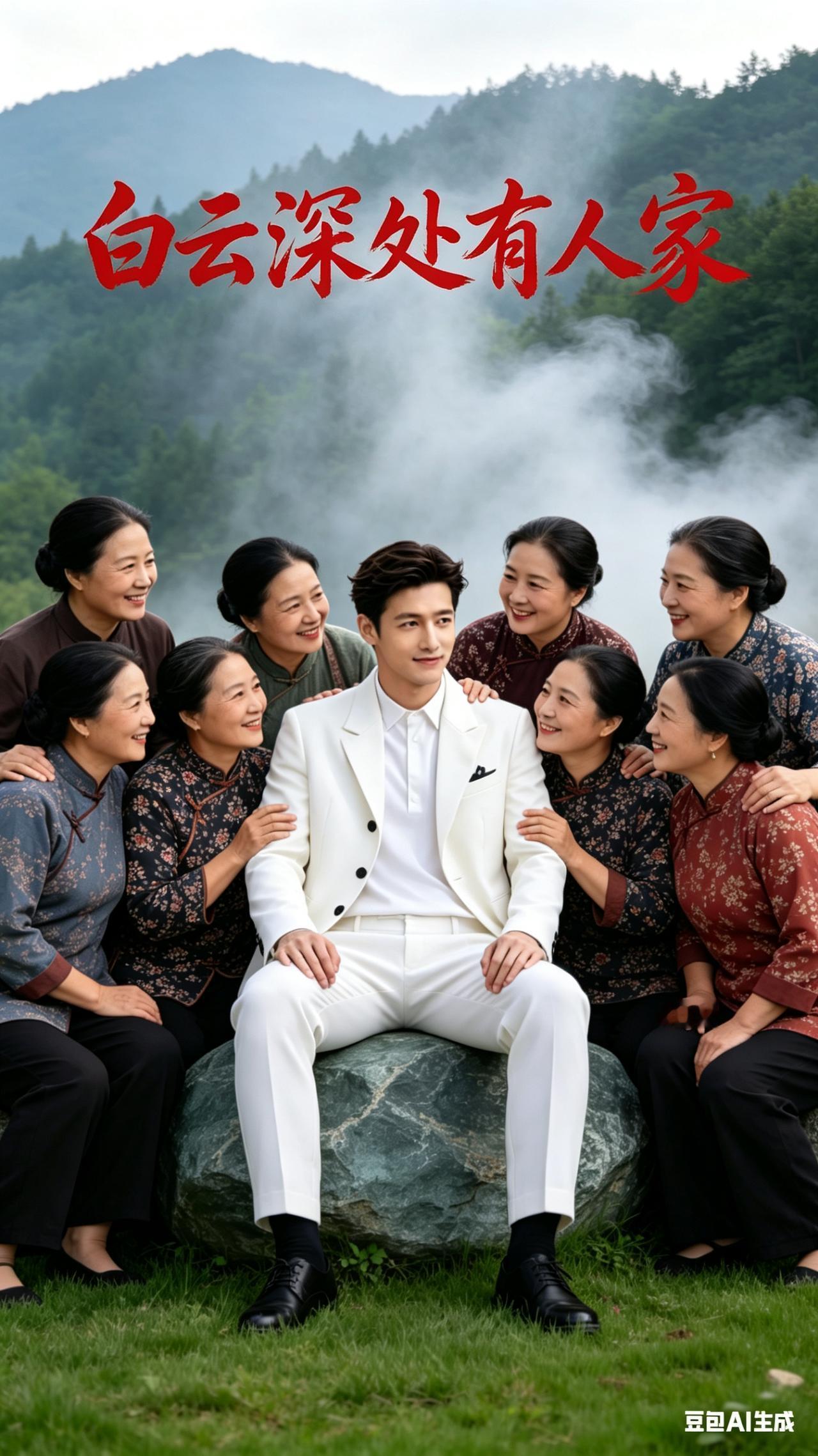 深山跃出少年英，南下羊城闯市营。
数载拼搏成贾客，今朝返里着华缨。
乡亲环绕争留