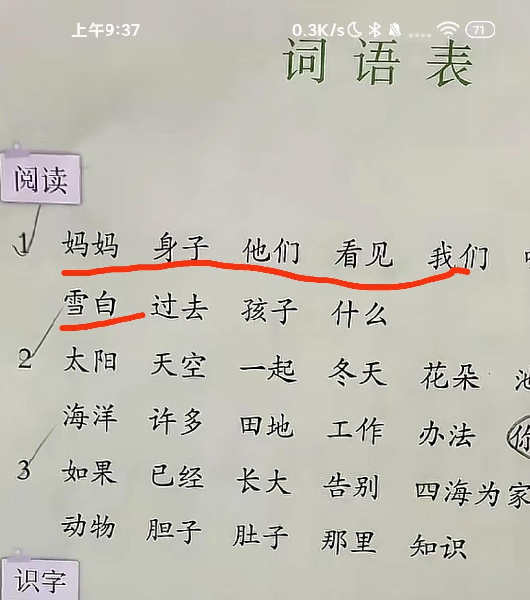 家长看见孩子写的作业，气得发抖，看了二年级的语文课本后，才知道错怪孩孑。
以前的