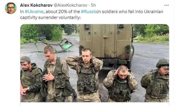 乌克兰军事情报总局局长布达诺夫称，乌克兰俘虏的战俘比俄罗斯“少得多”，而且将无法