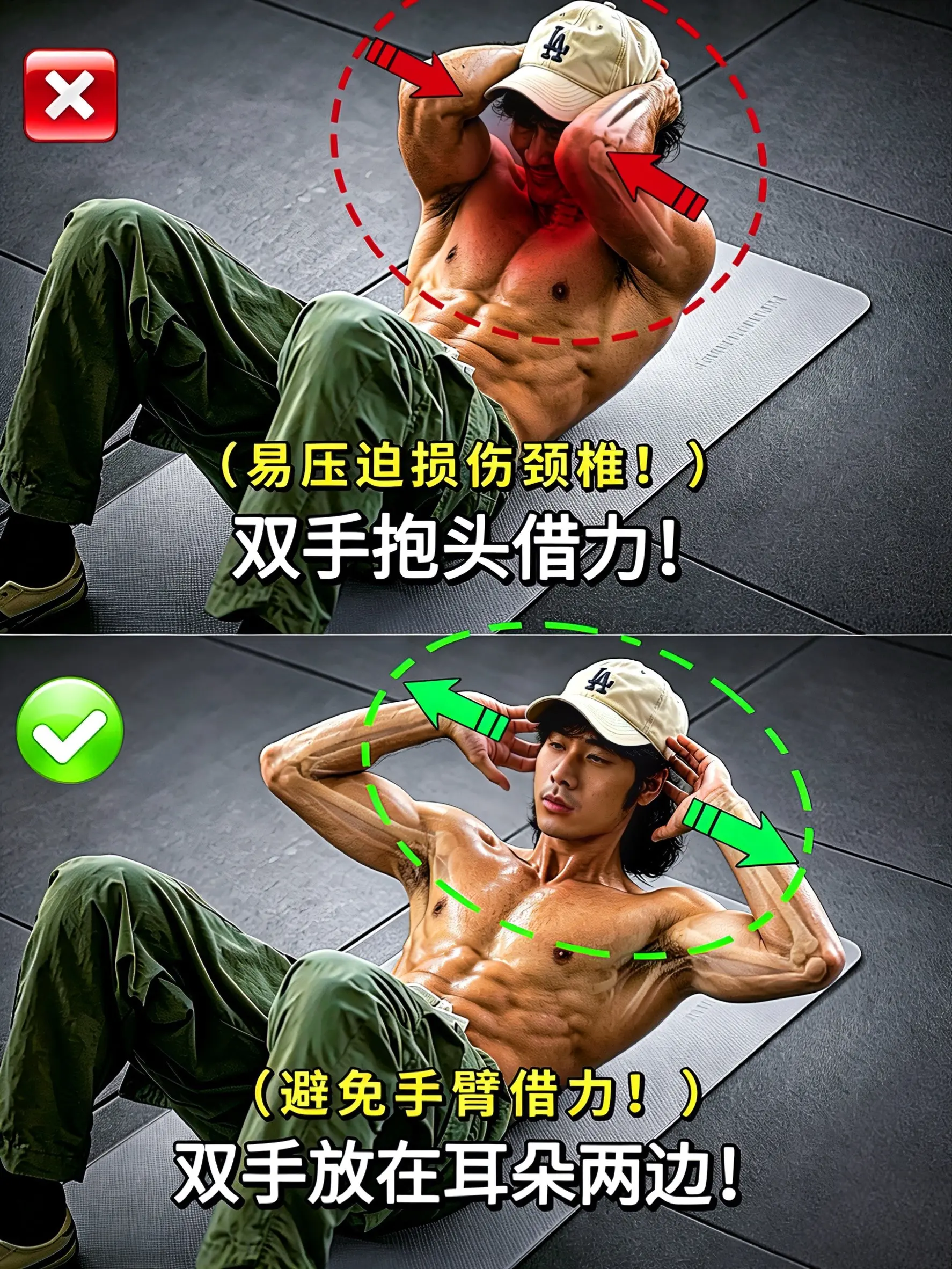 卷腹正确做法！仰卧卷腹常见错误及纠正！仰卧卷腹没感觉？腹肌感受不强烈？...