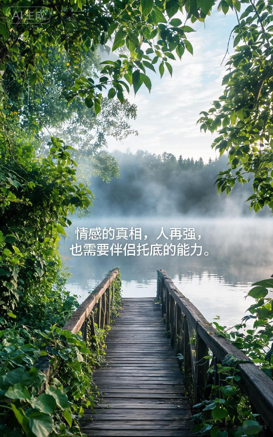 情感的真相，人再强，也需要伴侣托底的能力。

作家杨绛说：“人生最曼妙的风景，竟
