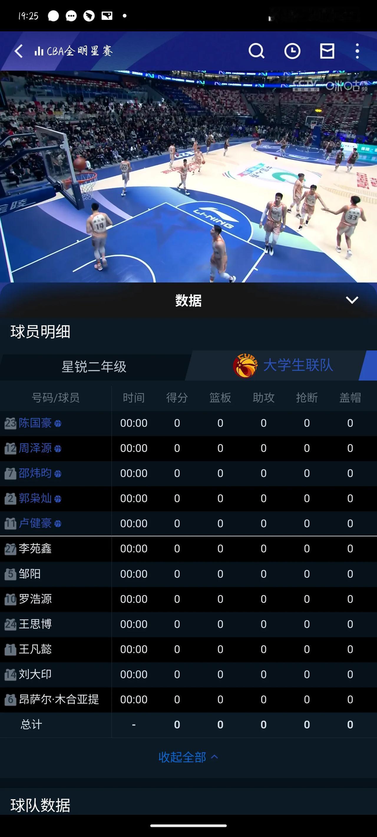 星锐二年级对阵大学生联队，大学生联队中可以关注的球员（没有打过CBA的）：王凡懿