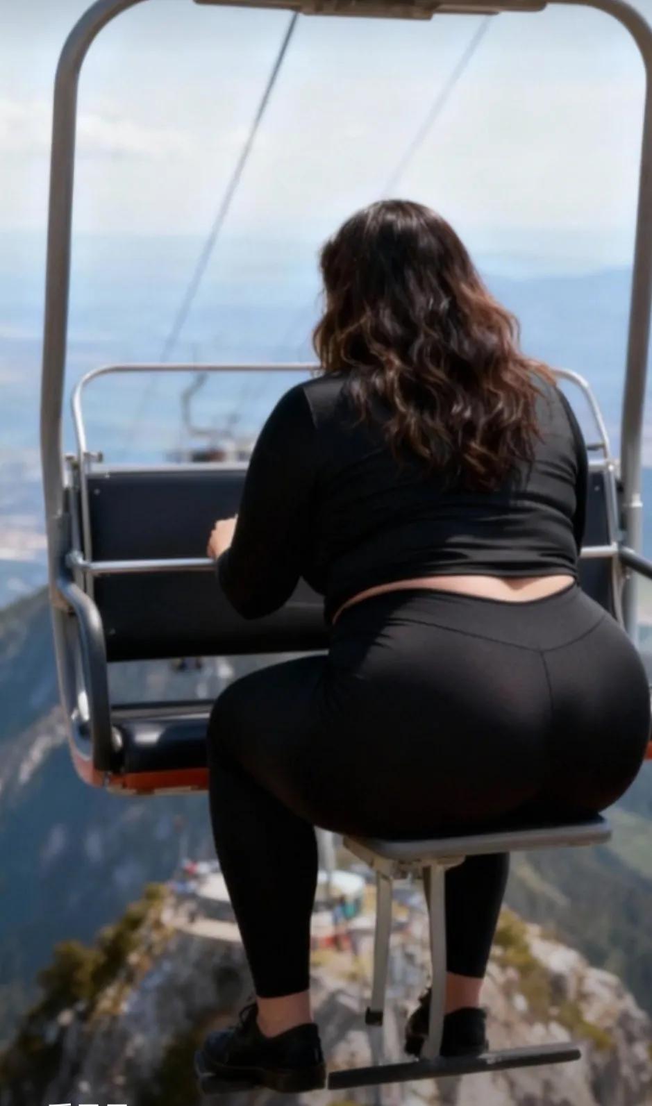 今天看到网友一张图，不知是真是假？看着太吓人了，高空缆车安全问题真让人揪心！这女