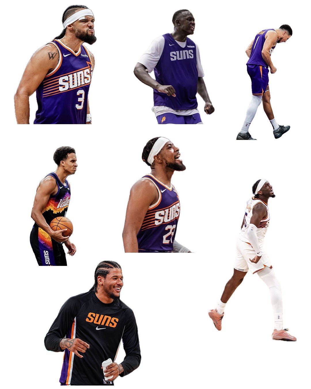 抠图已完成，球队贴纸等你领取👀菲尼克斯太阳旭日东升表情包