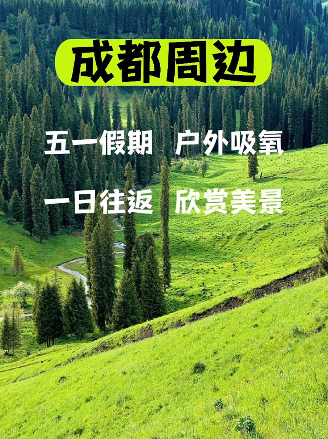五一假期❗️成都周边❗️组队户外吸氧✅