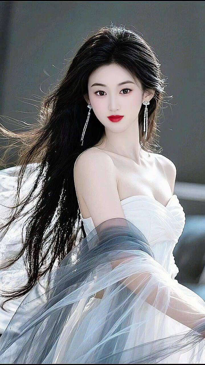 美出温柔感 时尚清冷美女 纱裙仙气飘飘 御姐 又美又飒