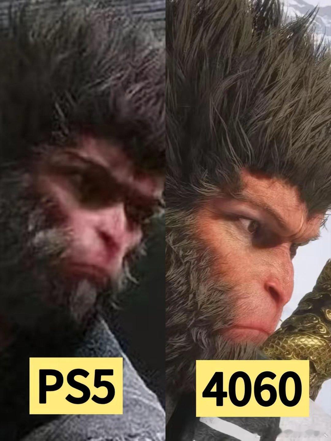 PS5与4060画质相较....果真是一分钱一分货……4060的显示画面确实比P