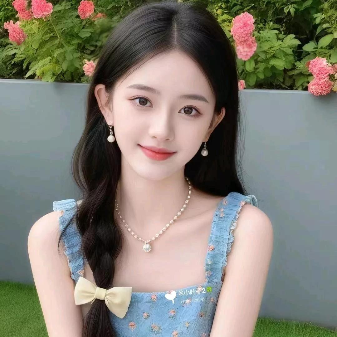 夏日甜美少女，花海中的温柔微笑🌸💕少女感微笑女孩 自然清新美少女 温柔美少女