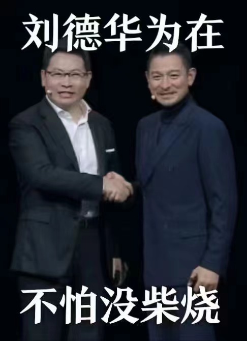 刘德华为在 不怕没柴烧[笑cry][笑cry][笑cry]#华为发布会# ​​​