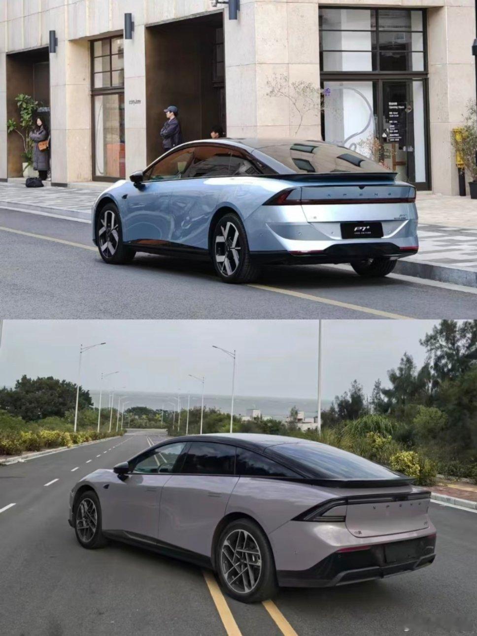 前段时间曝光的新款小鹏P7+改了尾部，换了新轮毂，应该还会上自研的图灵芯片。尾部